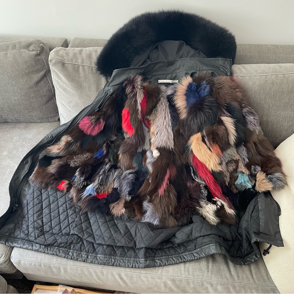 Alice + Olivia winter coat with real fox fur